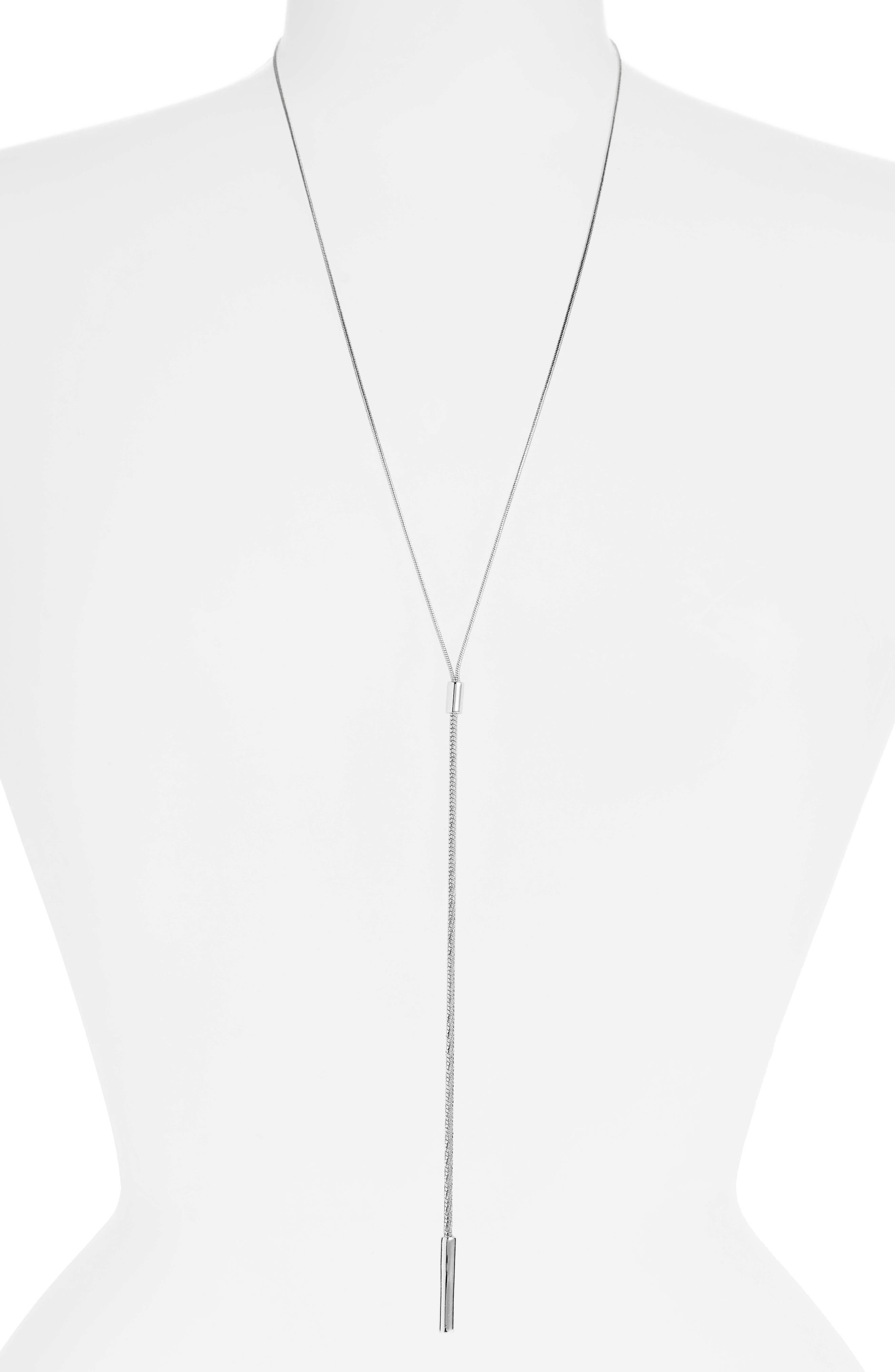 Nordstrom Halogen® Faceted Snake Chain Y-Necklace
