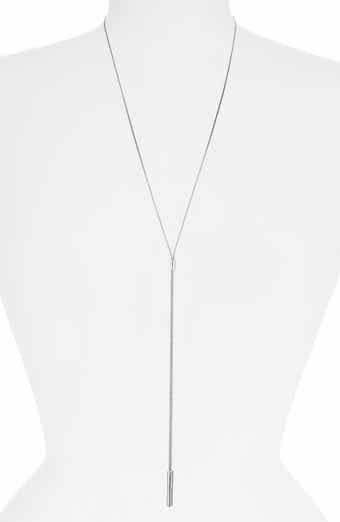 Nordstrom Halogen® Faceted Snake Chain Y-Necklace