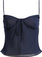 Bella Venice Josephine Sweetheart Neck Chiffon Crop Camisole