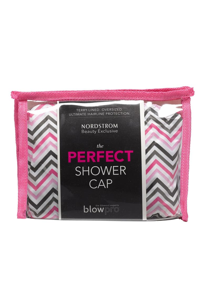 Perfect Oversized Shower Cap, Main, color, CHEVRON