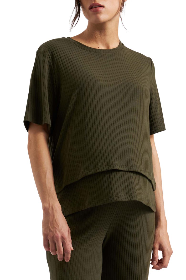 Mike Rib Nursing Top, Main, color, KHAKI