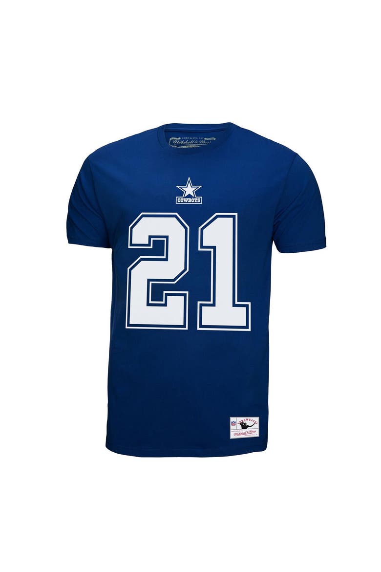 Men's Mitchell & Ness Deion Sanders Royal Dallas Cowboys Retired Player Logo Name & Number T-Shirt, Alternate, color, Royal