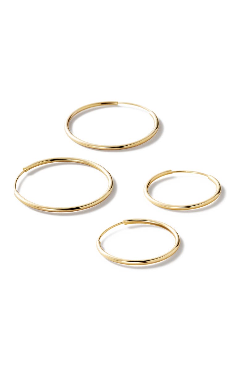 Ana Luisa Small Gold Hoop Earrings - Gold Slim Hoops Set, Main, color,