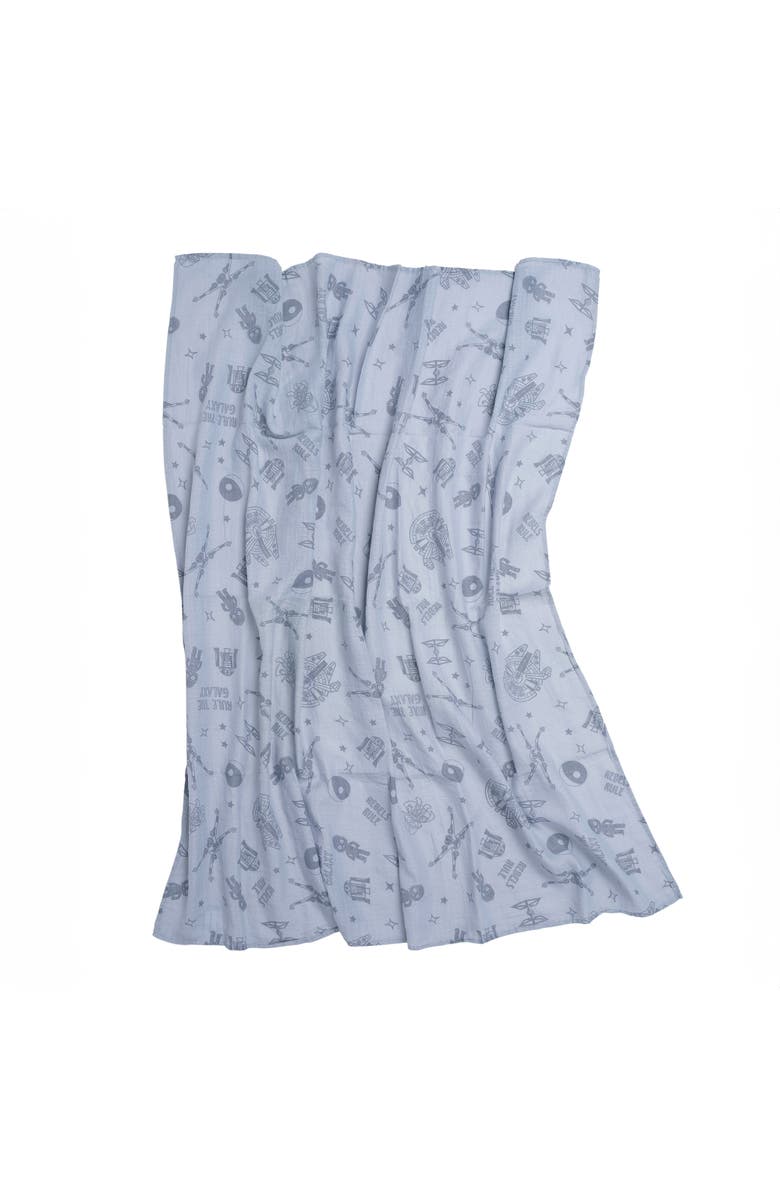 Lambs & Ivy Star Wars 2-Pack Cotton Muslin Newborn Baby Swaddle Blankets, Alternate, color, Multicolor