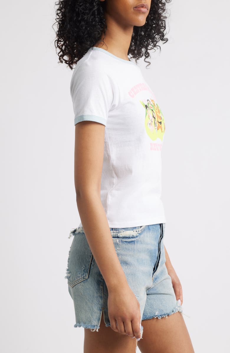 GOLDEN HOUR Paul Frank<sup>™</sup> Central Park Cotton Graphic T-Shirt, Alternate, color, Bright White/ Baby Blue