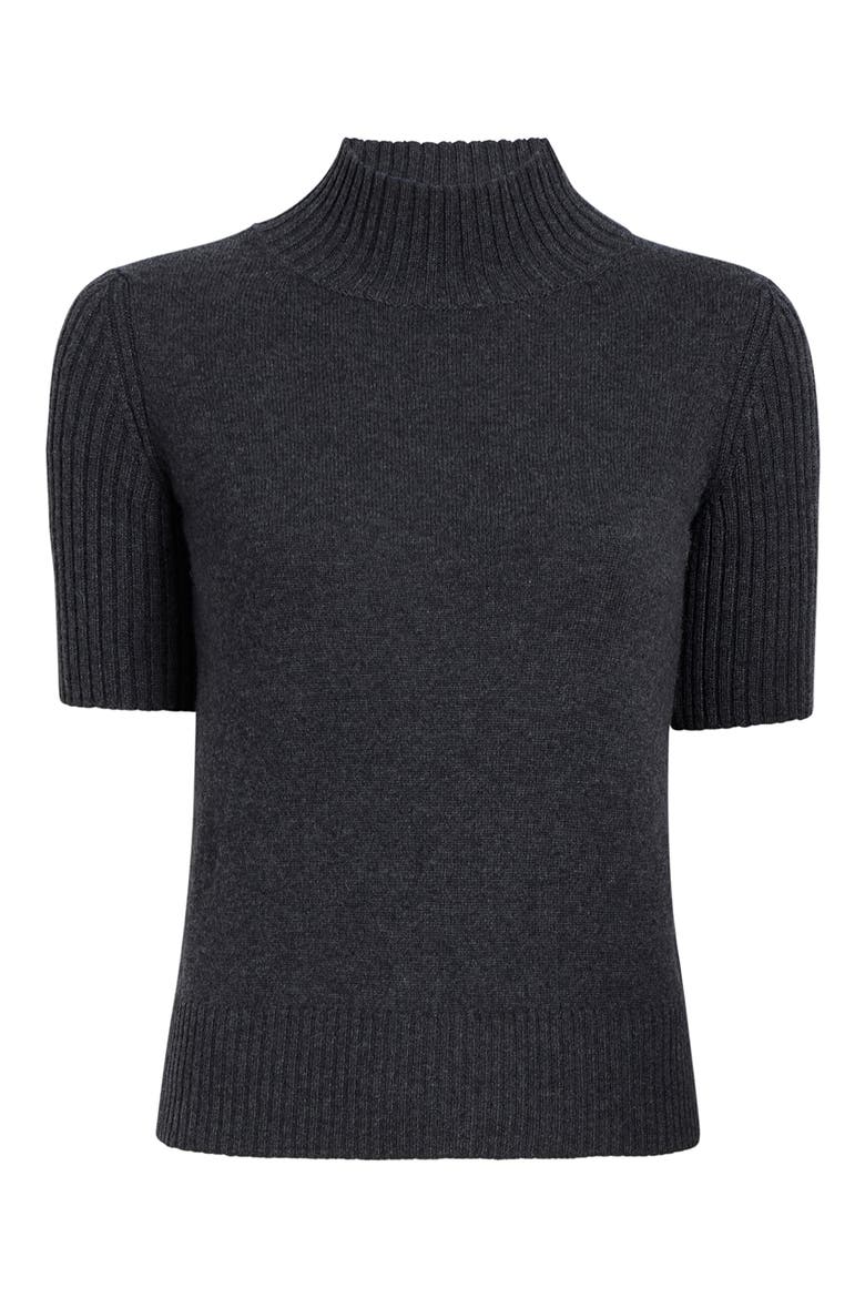 Cecil Cashmere Mock Neck Sweater, Alternate, color, STORM