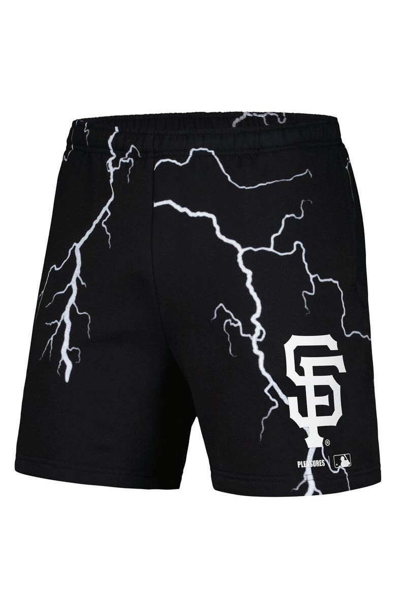 PLEASURES Men's PLEASURES  Black San Francisco Giants Lightning Shorts, Alternate, color, Black