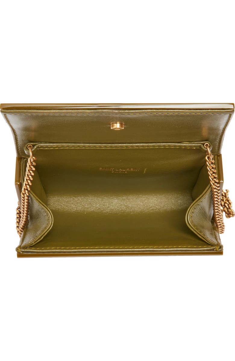 Saint Laurent Mini Vicky Plexiglas<sup>®</sup> Minaudiére, Alternate, color, Khaki