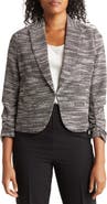 Amanda & Chelsea Notch Lapel Bouclé Blazer