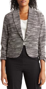 Amanda & Chelsea Notch Lapel Bouclé Blazer