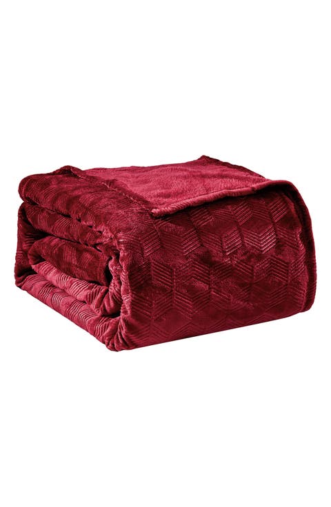 Amrani Embossed Ultrasoft Throw Blanket