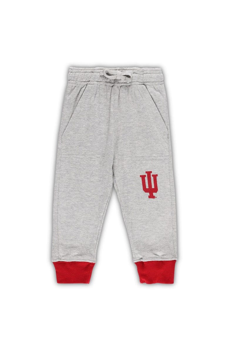 Wes & Willy Infant Wes & Willy Heather Gray Indiana Hoosiers Jie Jie Long Sleeve Bodysuit & Pants Set, Alternate, color, Gray