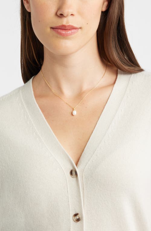 Nordstrom Demi Fine Dainty Freshwater Pearl Pendant Necklace