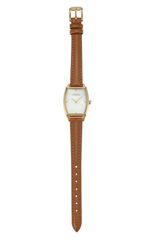 Ettika Timeless Texture Watch In Brown