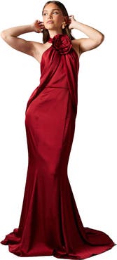 Coast Floral Detail Halterneck Maxi Dress