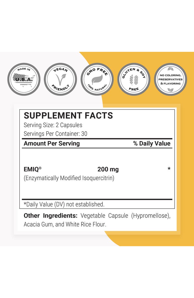 SuperSmart Alpha Glycosyl IsoQuercitrin, Alternate, color, NO COLOR
