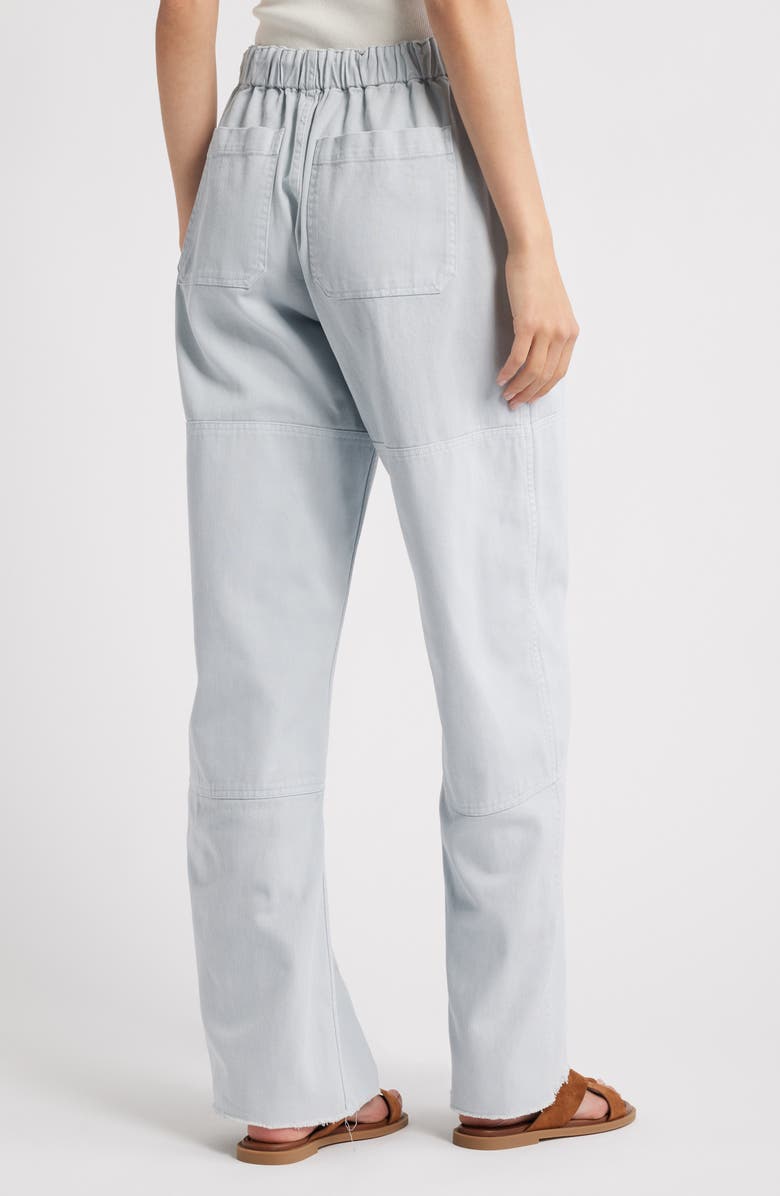 Re/Done Beach Wide Leg Denim Pants, Alternate, color, Light Blue