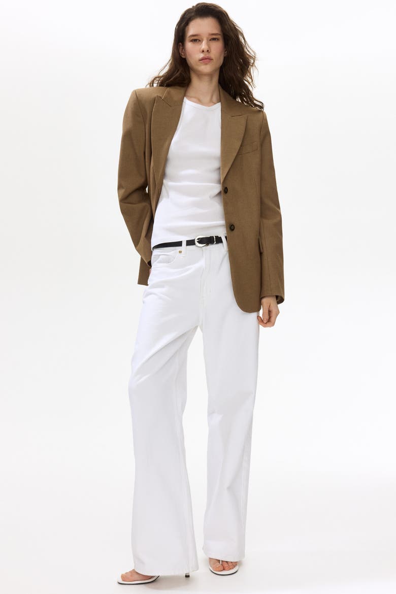 Ribbed Silk-blend Vest Top, Alternate, color, White