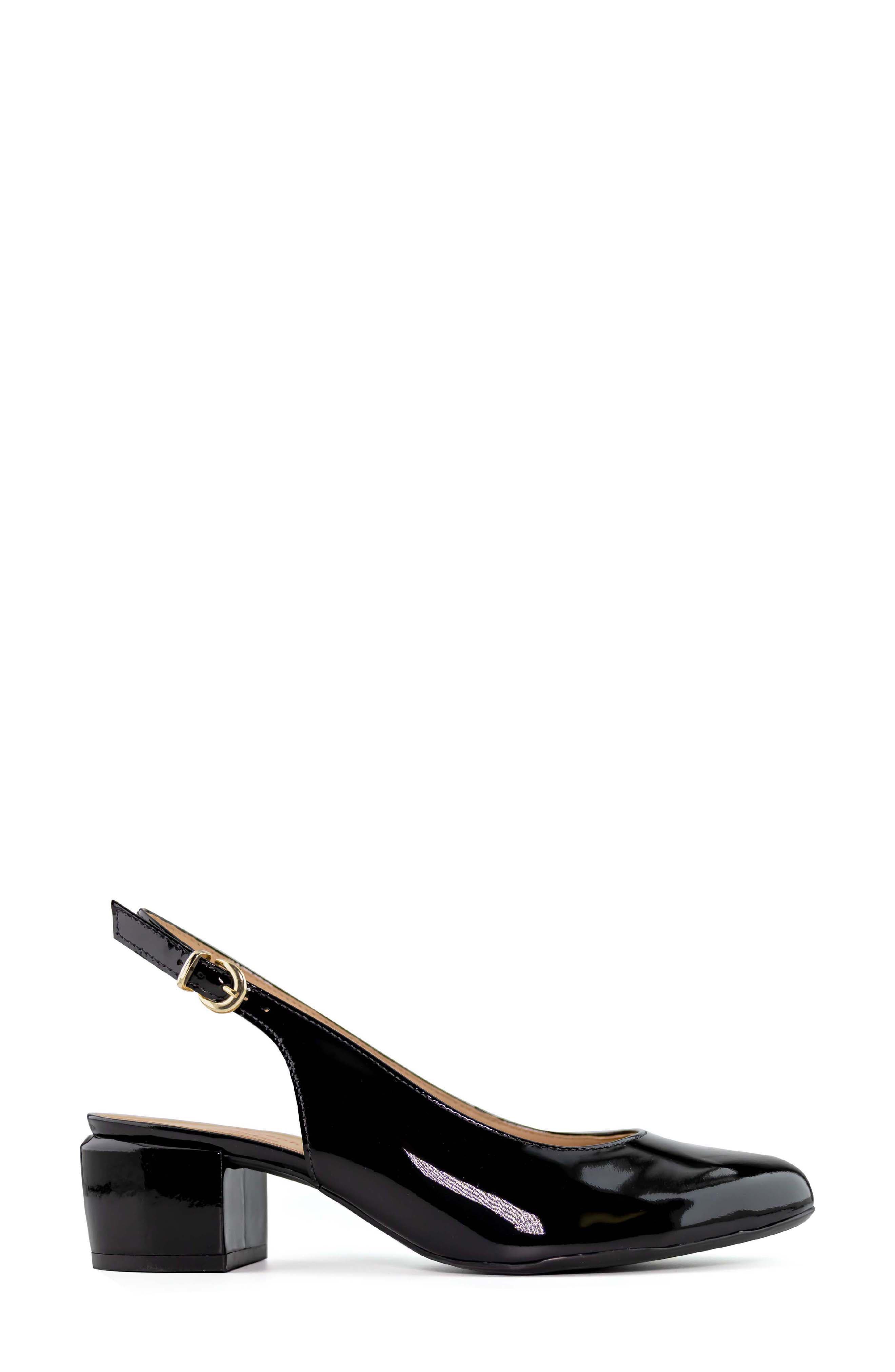 Broad St Slingback Leather Pump, Alternate, color, BLACK SOFT PATENT
