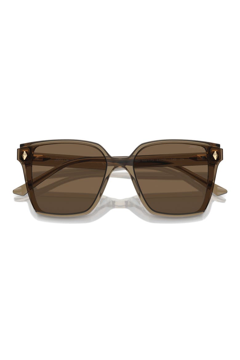 61mm Oversize Square Sunglasses, Alternate, color, TRANSPARENT BROWN / DARK BROWN