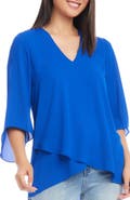 Karen Kane Asymmetric Crossover Hem Top