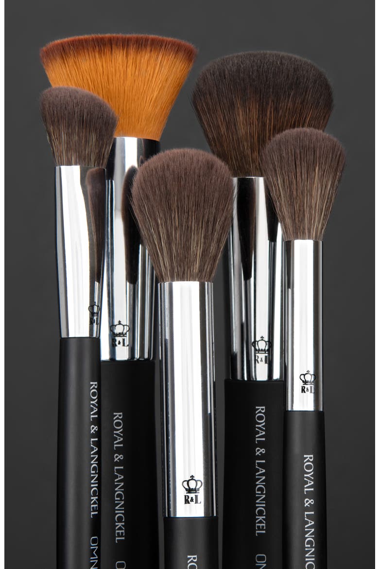 Complexion 5pc Makeup Brush Set, Alternate, color, Black