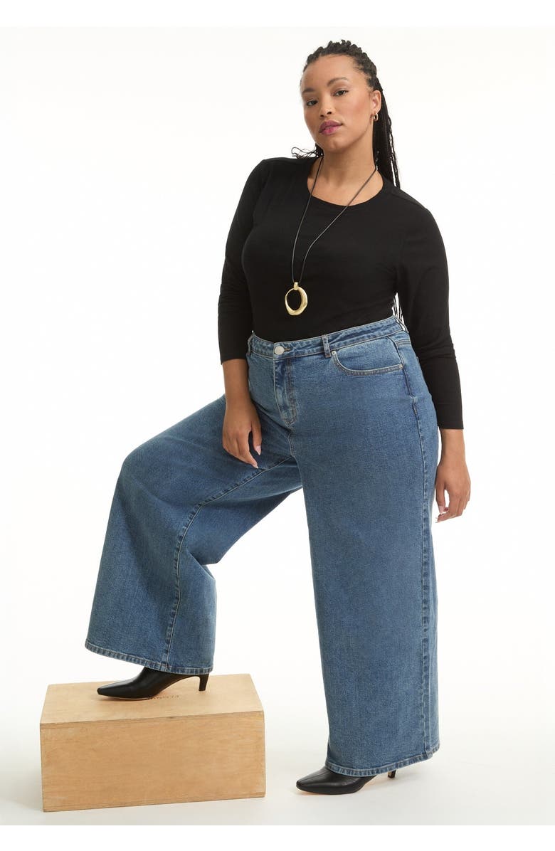 June + Vie Curvie-Fit High-Rise Jeans, Alternate, color, Vintage Medium Wash