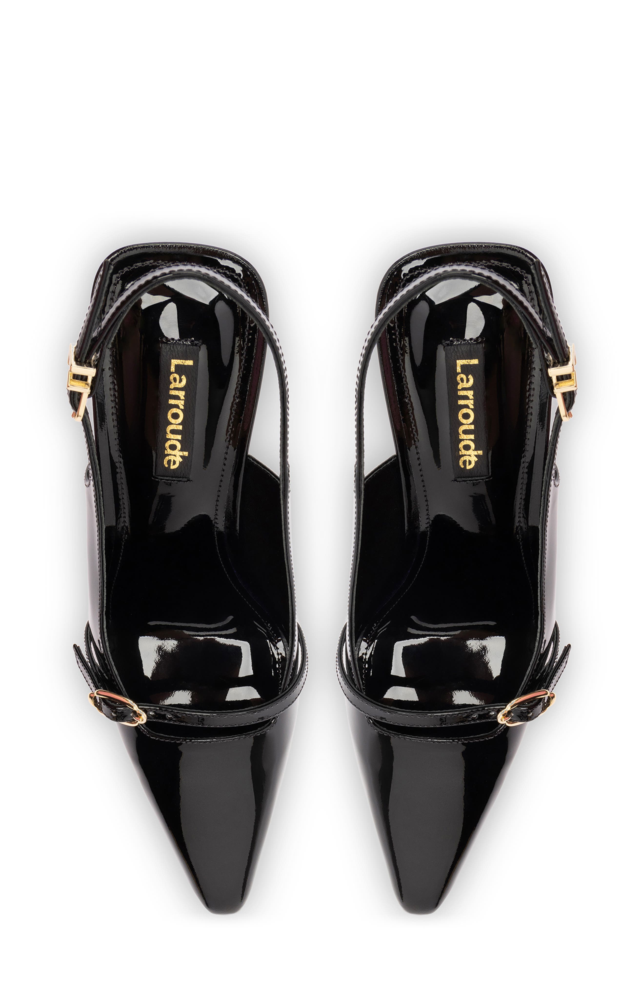 Larroudé Ins Hi Slingback Pointed Toe Pump, Alternate, color, 