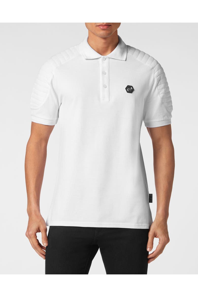 Piquet Polo Shirt Ss Men, Main, color, white