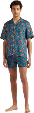 Vilebrequin Men's Tropical Flower Printed Linen Shirt