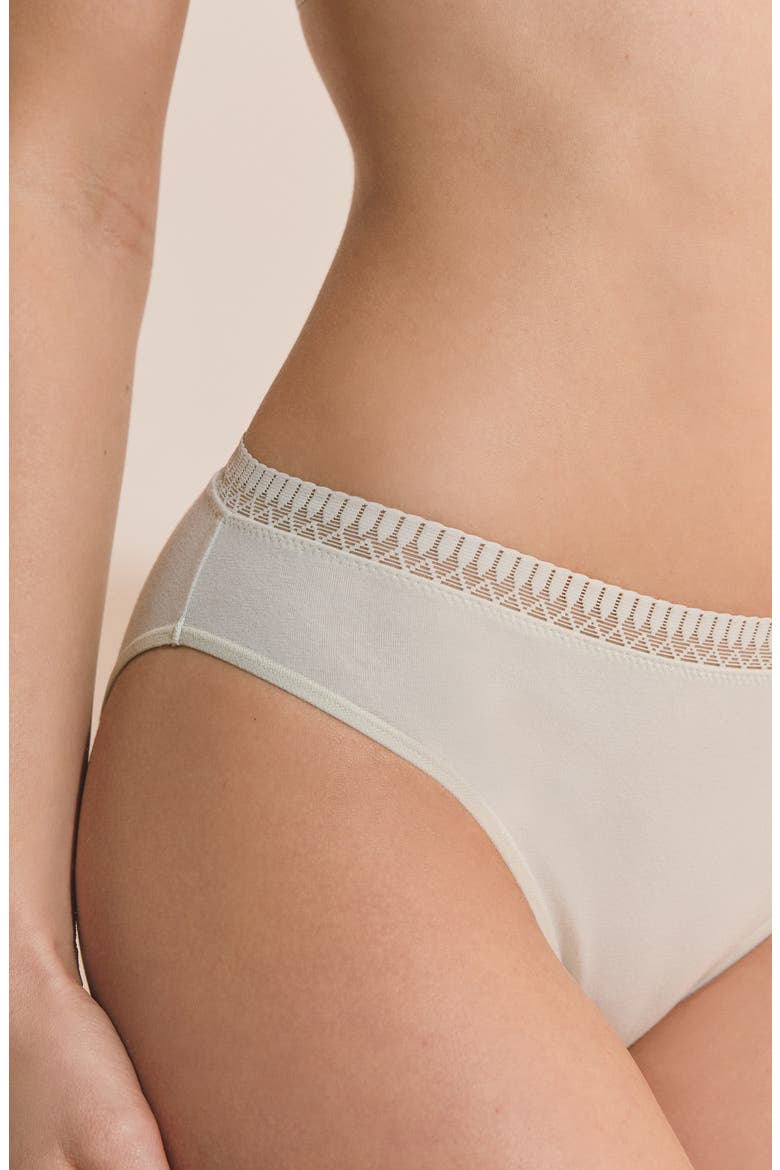 Happily Stretch Cotton High Cut Briefs, Alternate, color, ANISE