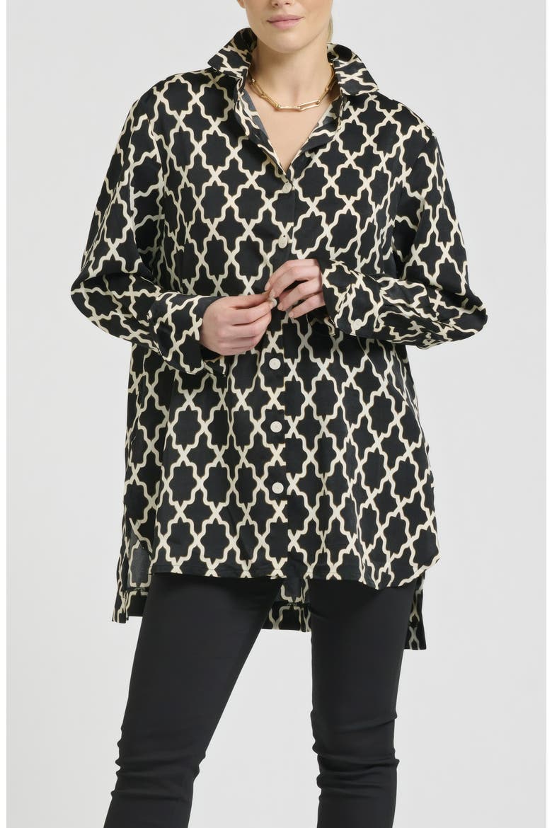 Marnie Oversized Printed Shirt, Alternate, color, MOROCCAN PRINT