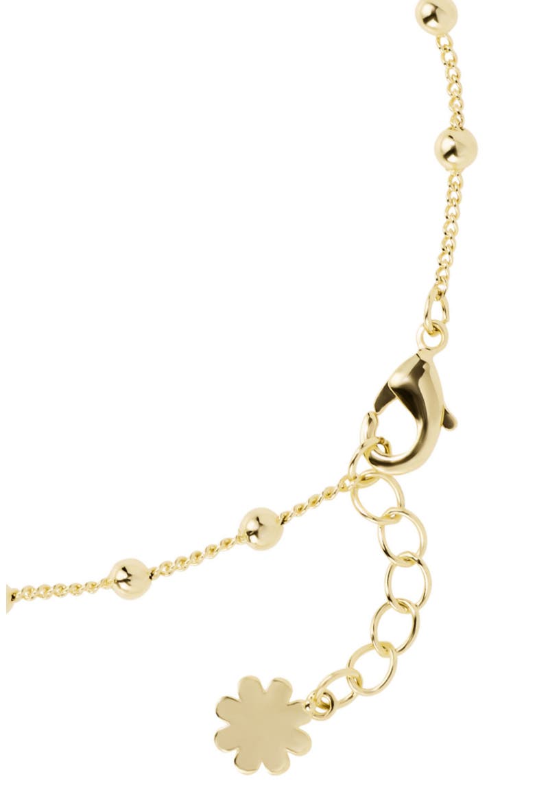 Medallion & Pavé Cubic Zirconia Cross Charm Bracelet, Alternate, color, GOLD