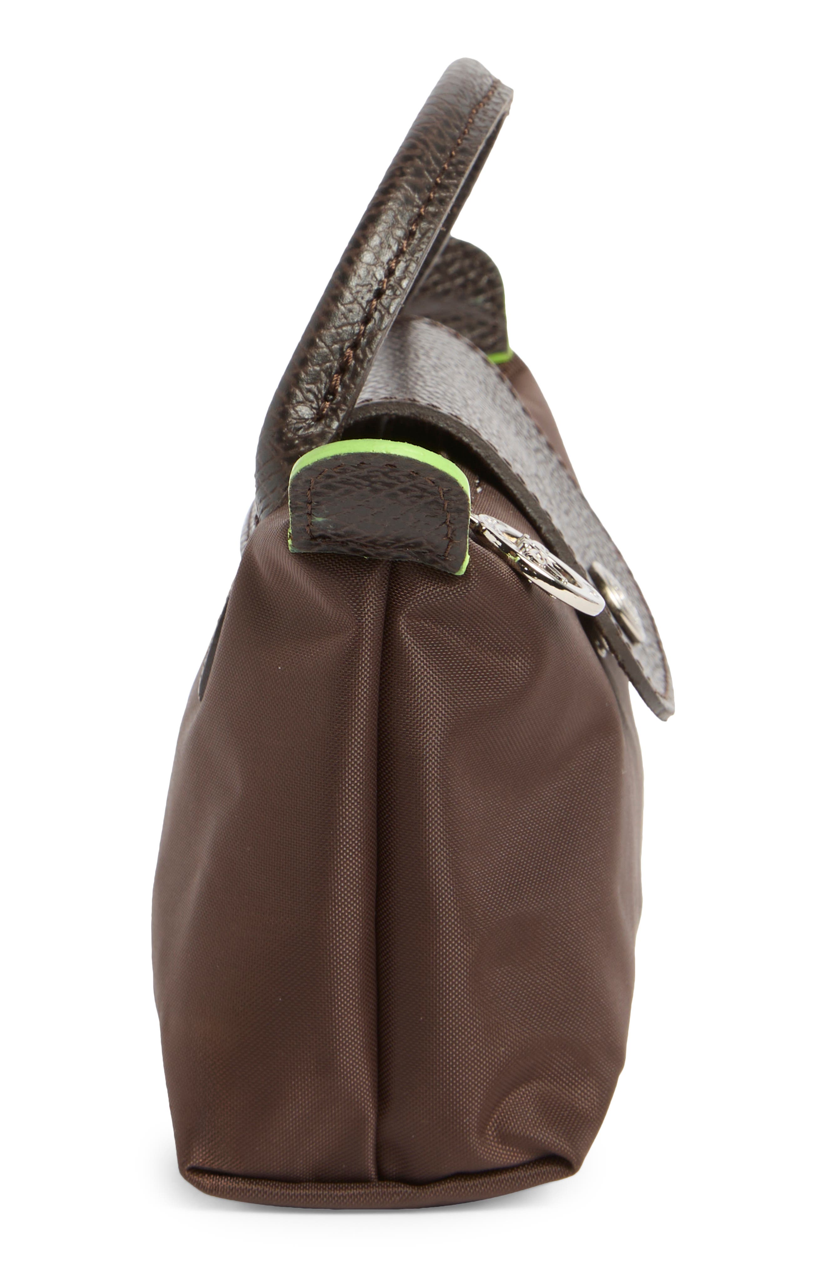 Longchamp Le Pliage Recycled Canvas Cosmetics Case, Alternate, color, Mocha