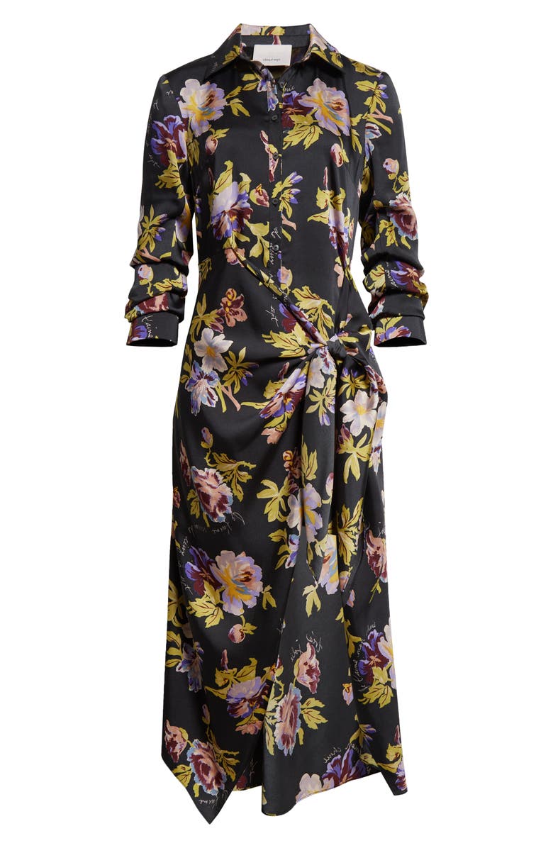 Cinq à Sept Brigitte Floral Midi Shirtdress, Alternate, color,