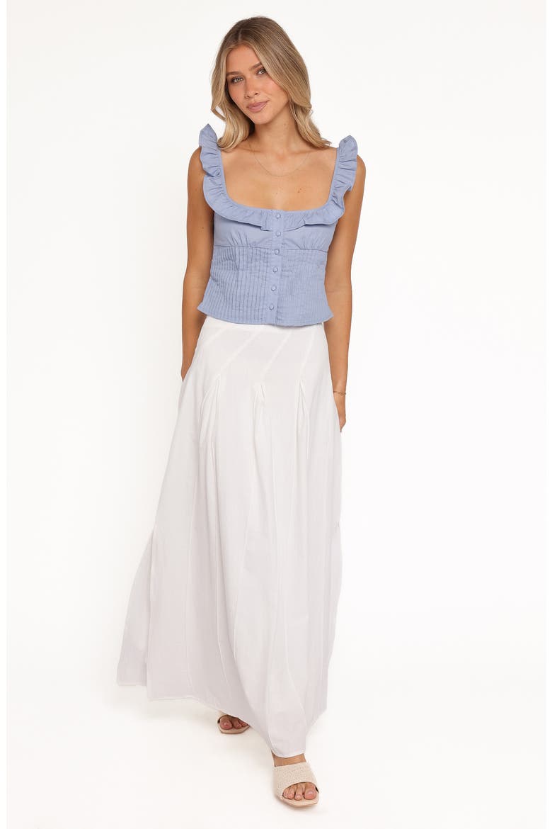 Zoey Cotton Maxi Skirt, Alternate, color, WHITE
