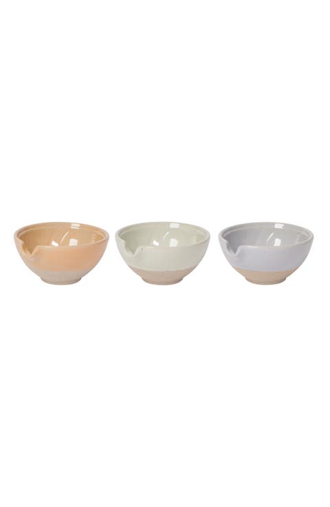 Set of 3 Mini Bowls with Spout