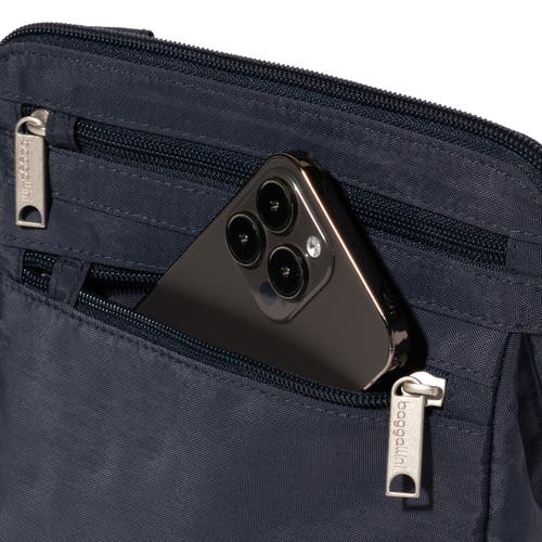 Baggallini Securtex Anti-theft Crossbody Bag In Blue