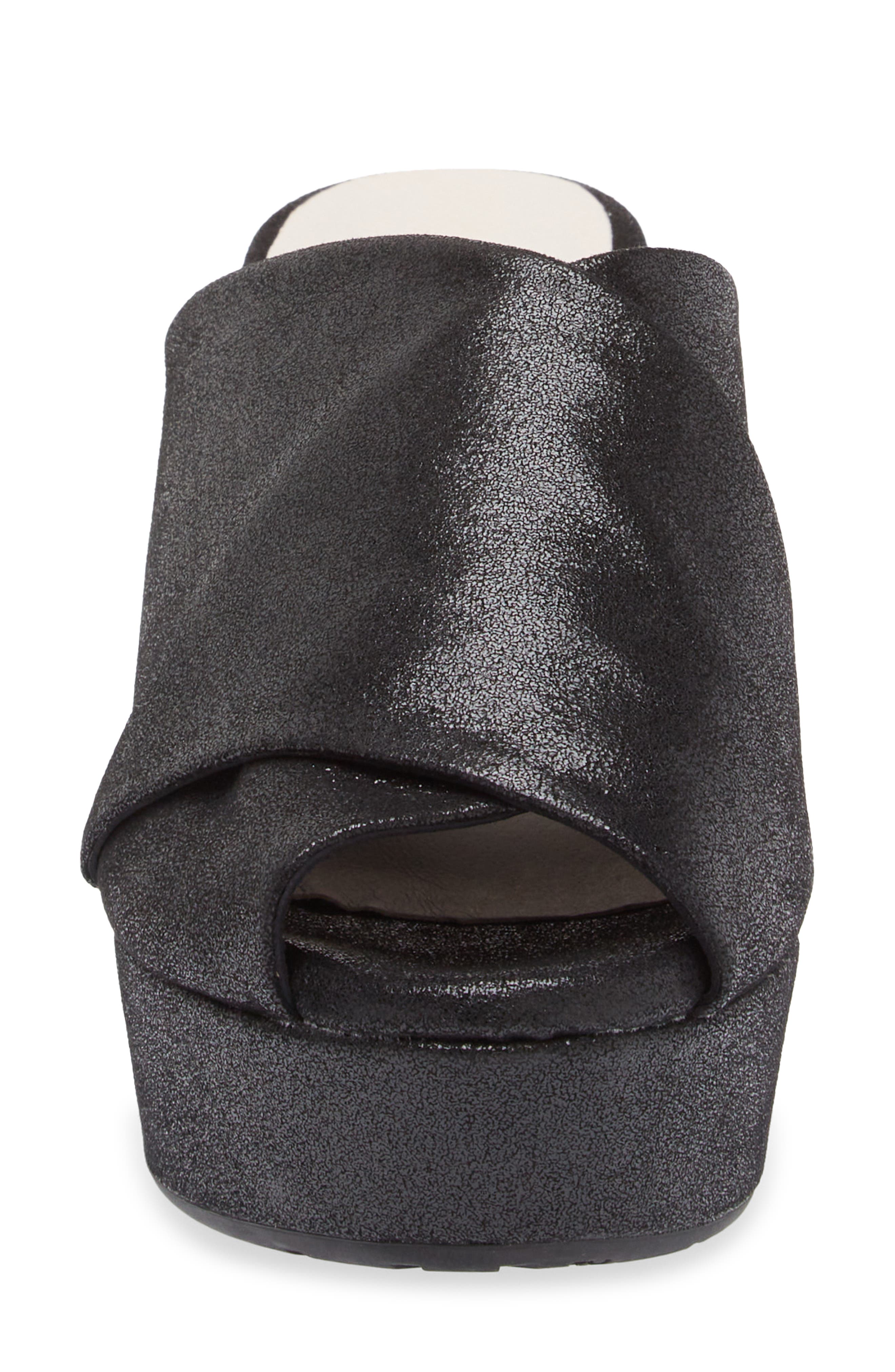 Chocolat Blu Georgette Platform Slide Sandal, Alternate, color, Black Shimmer