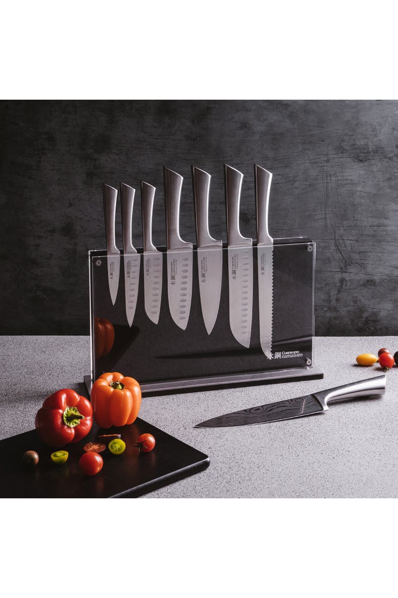 Damashiro® Nami 9-Piece knife block, Alternate, color, Black
