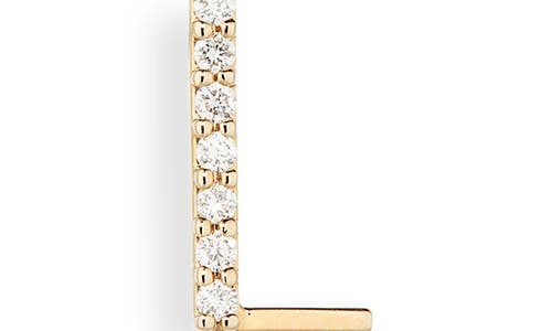 Lana 14k Gold Diamond Initial Single Stud Earring In Gold