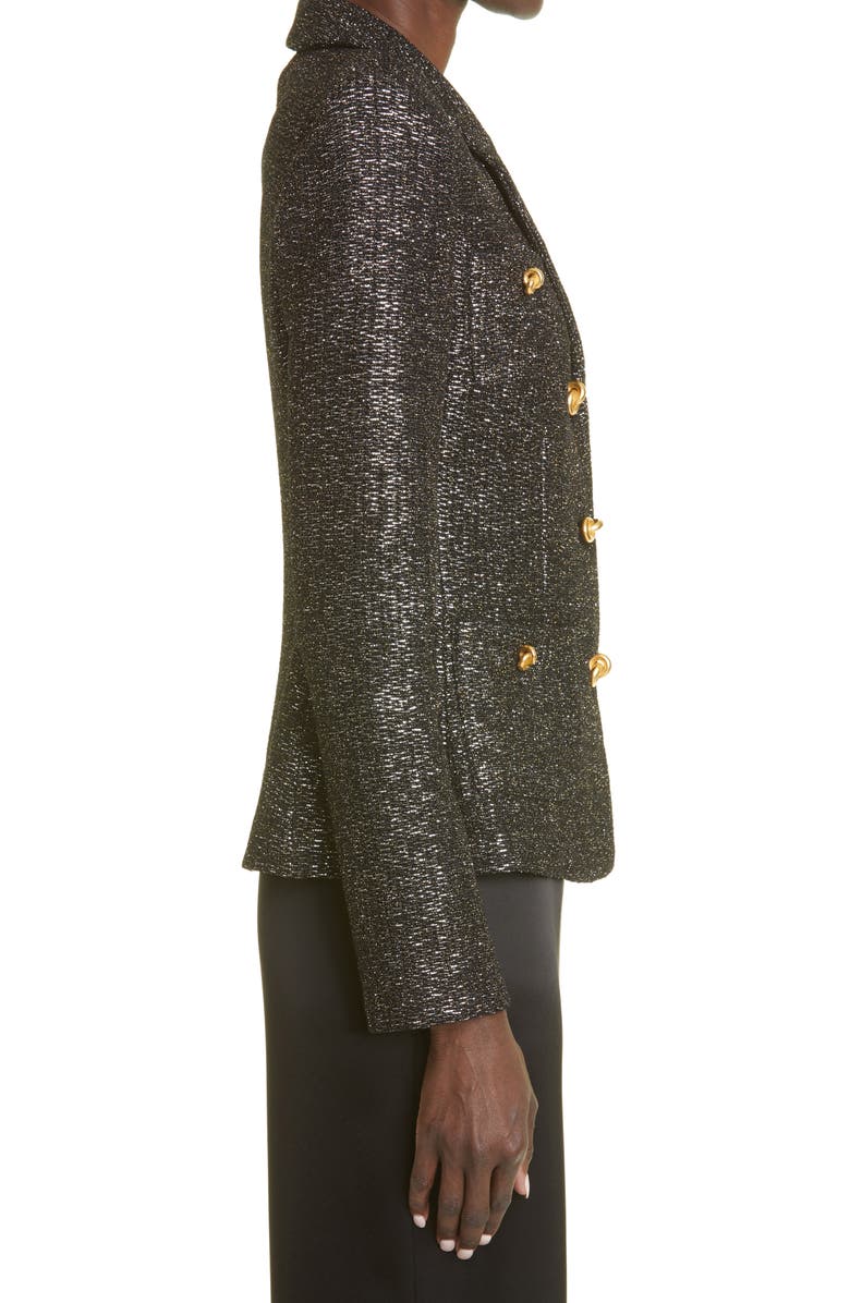 St. John Evening Metallic Glitter Knit Jacket, Alternate, color, 