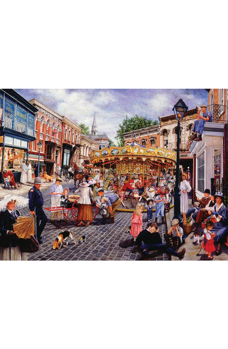 Sunsout Town Carousel 1000 piece Jigsaw Puzzle for Adults Large Pieces, Alternate, color, Multicolor