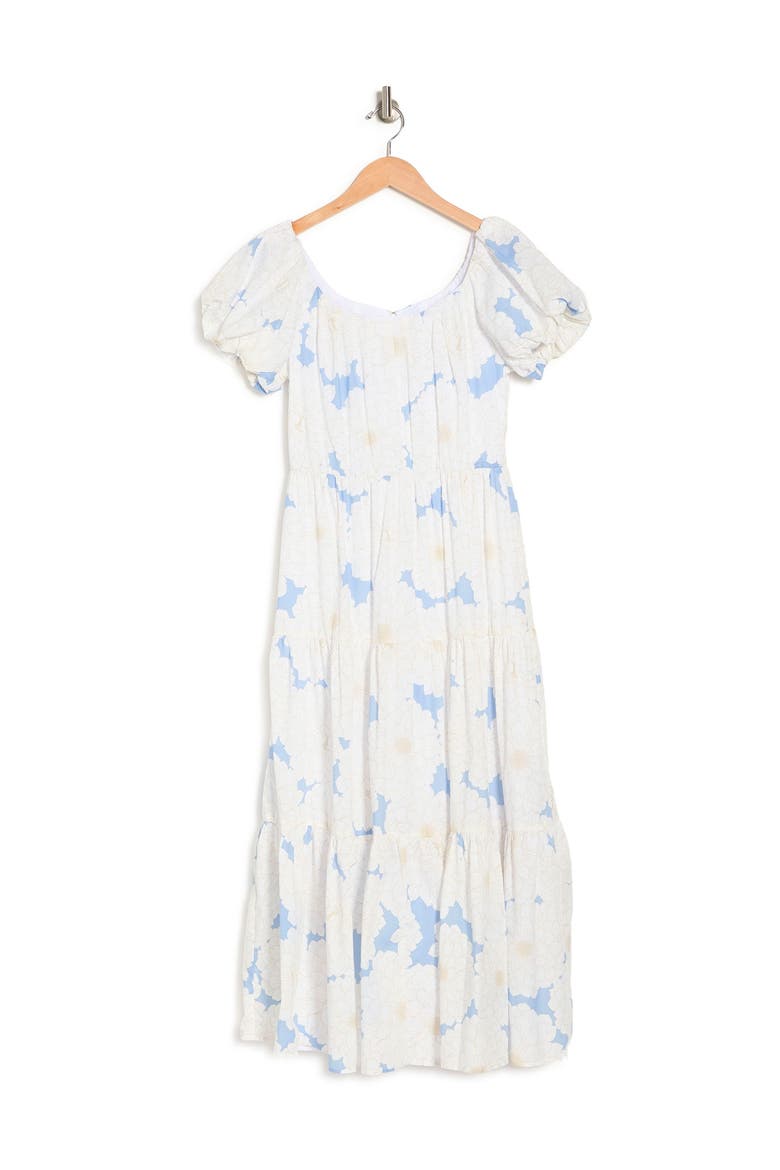 Floral Tiered Puff Sleeve Maxi Dress, Alternate, color, SERENE MULTI