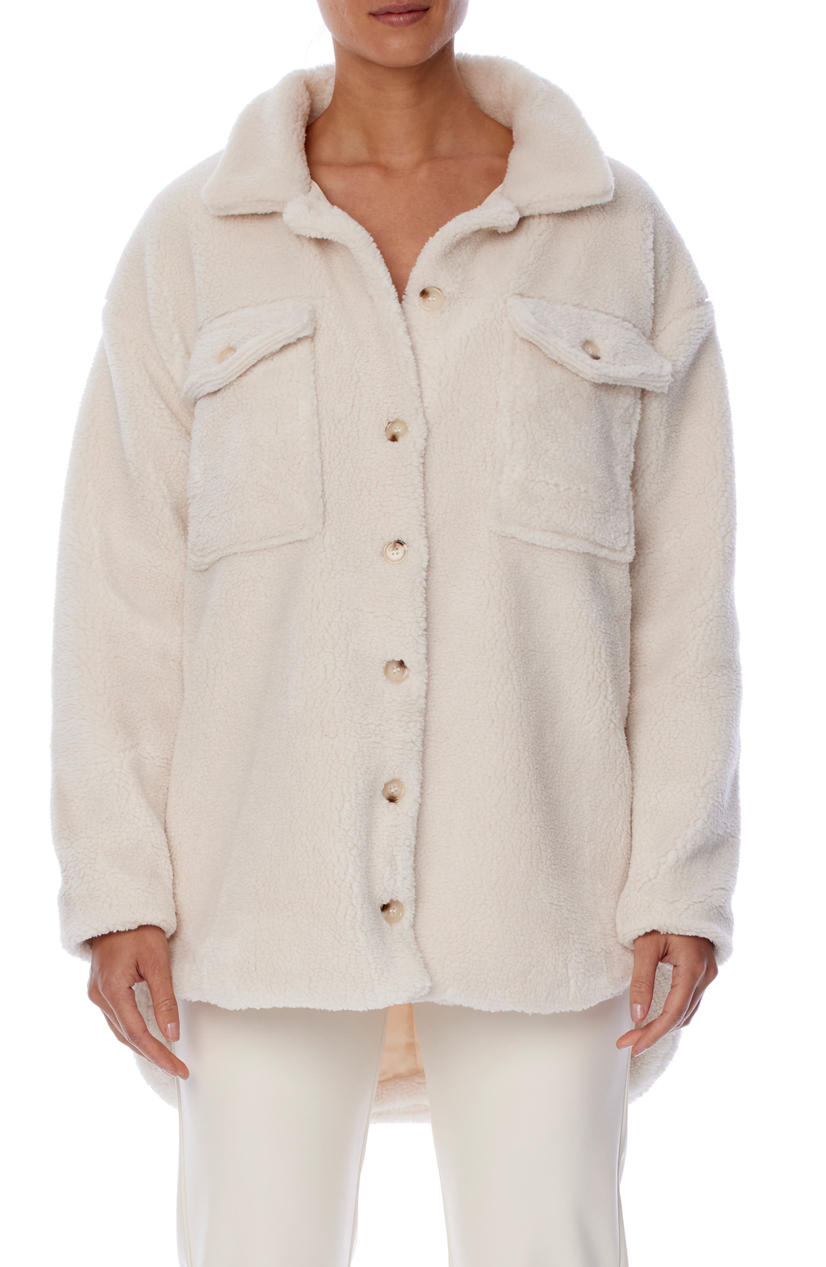 Beatrice Faux Shearling Shirt Jacket