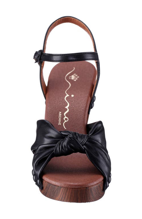 Nina Pop Ankle Strap Platform Sandal In Black