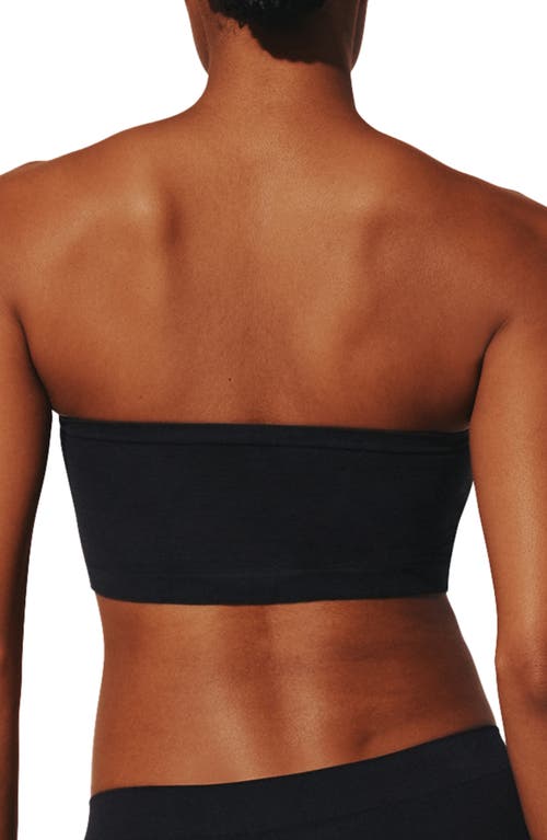 Thirdlove Seamless Cloud Cotton Wireless Bandeau Bra In Black