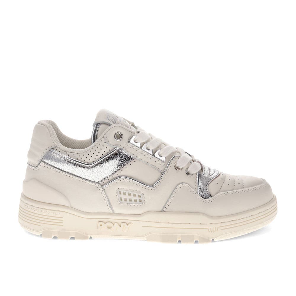 M100 Low Metallic Sneakers, Alternate, color, Snow White/Silver
