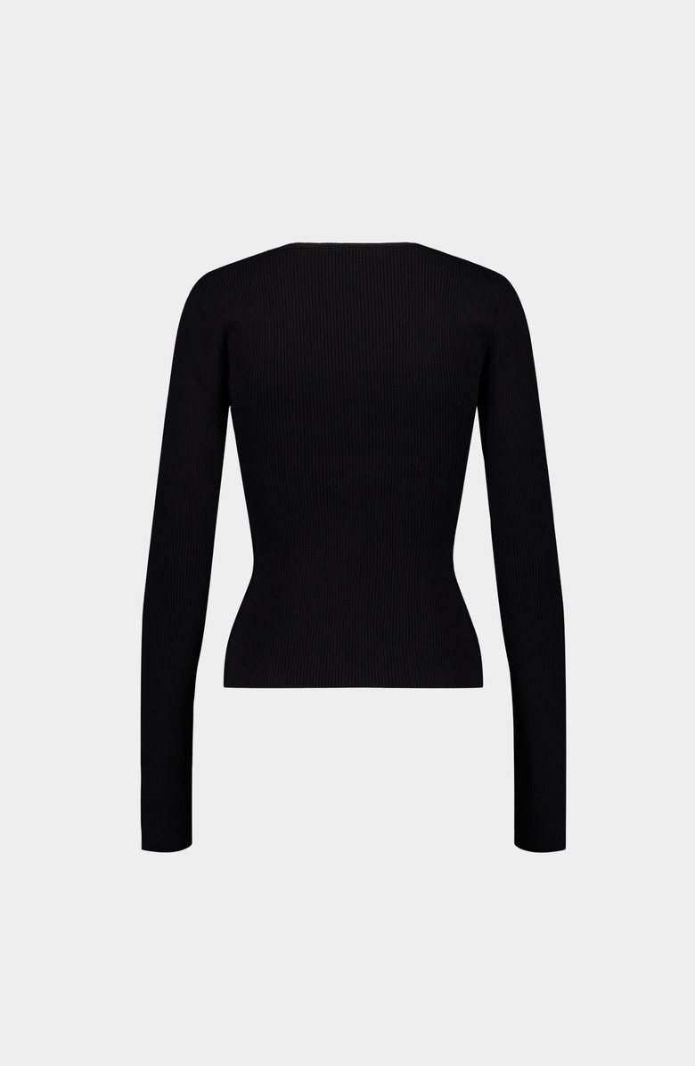 SAEMDI Deconstructed Rib Top, Alternate, color, Black