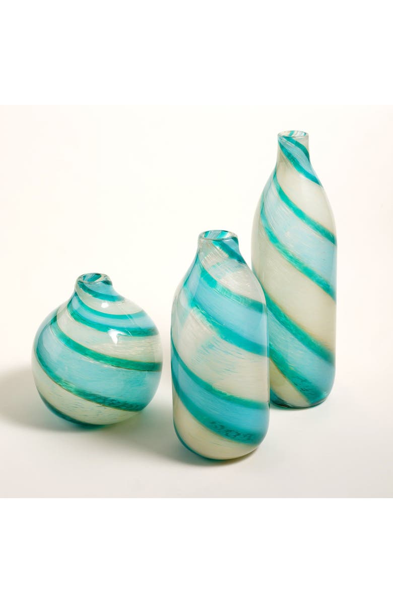 Zsa Zsa Zsu Macau Glass Vase 12 In, Alternate, color, Green